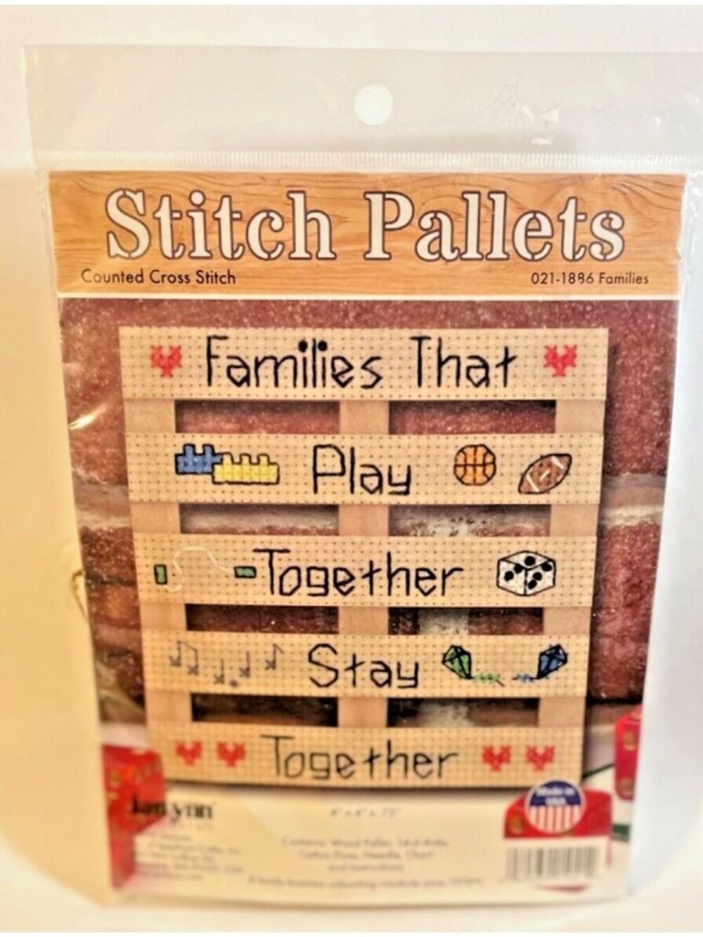 Cross Stitch KIT Janlynn Needlecrafts Stitch Pallets Counted #021-1886 Families